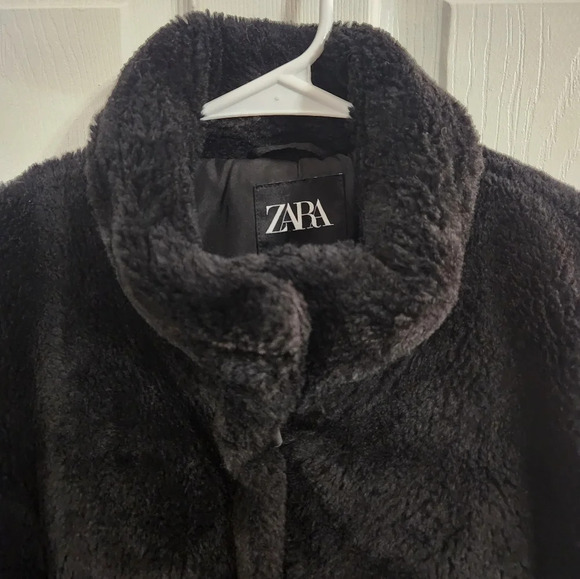 Zara Elegant Black Teddy Jacket - Picture 7 of 14